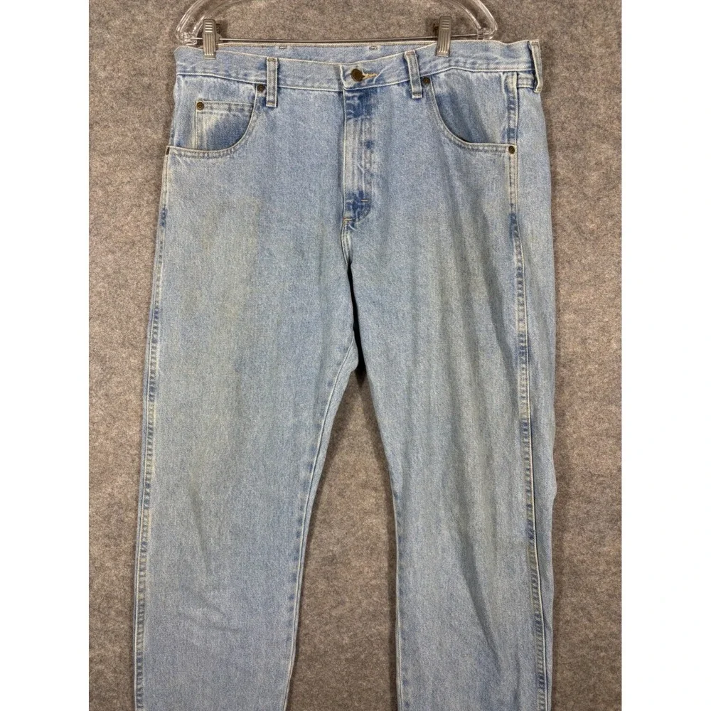 Wrangler Mens Jeans 38x32 Light Wash Denim Relaxed Fit Classic Casual‎